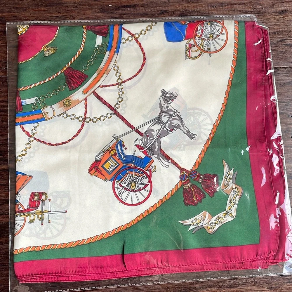 Elise French style horse pattern scarf multi-functional